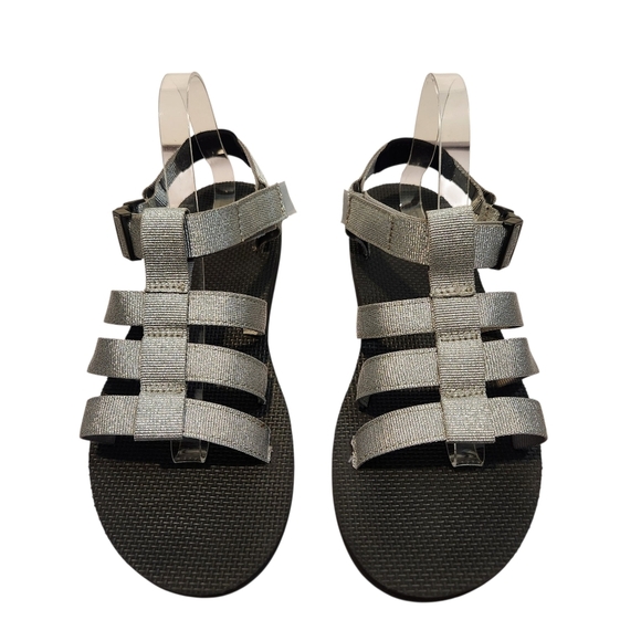 EUC SILVER TEVA DORADO SANDALS SZ 10 - Picture 1 of 10